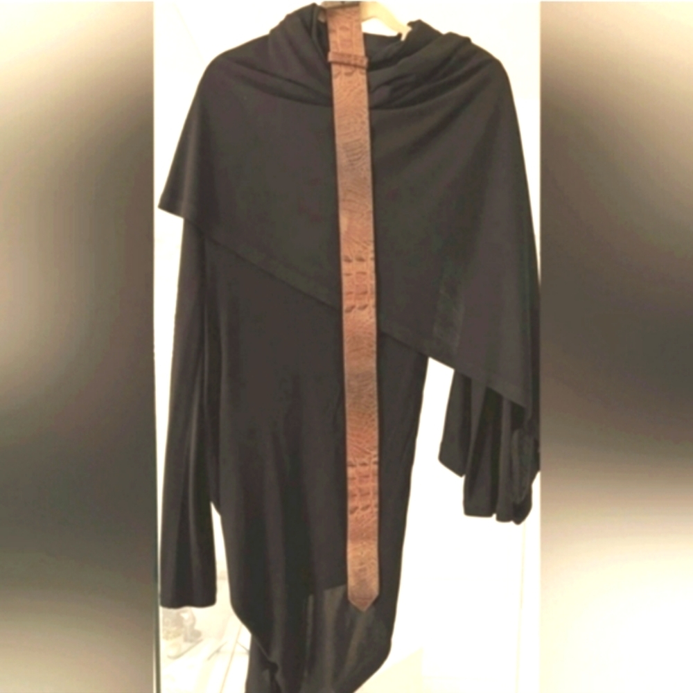 Jean Paul Gauthier Black Wrap Dress Large